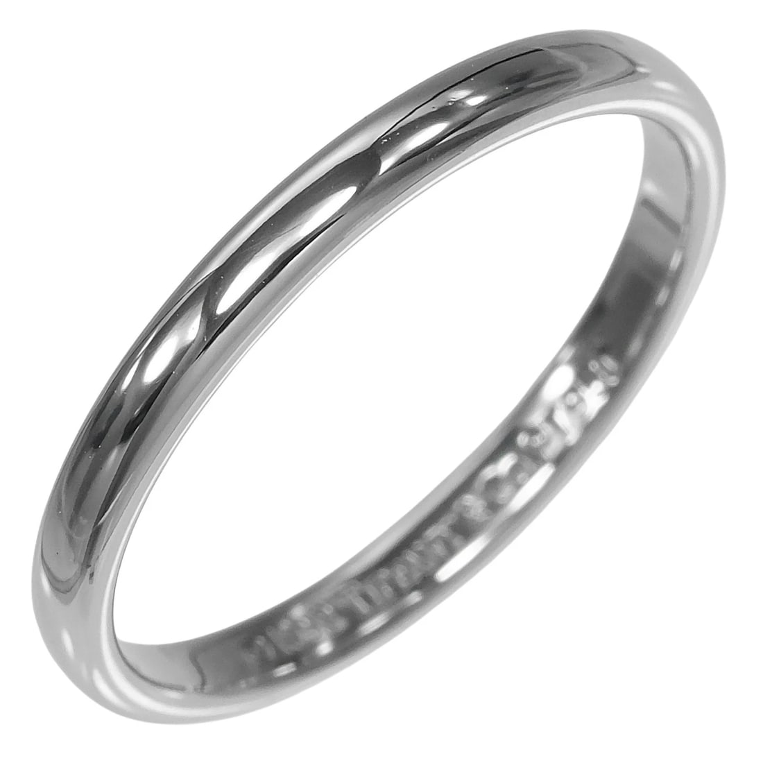 TIFFANY&CO. FOREVER CLASSIC BAND RING PT950PLATINUM: TIFFANY&Co. forever classic band Ring Pt950Platinum Brand: TIFFANY&Co. Type/Style: Ring Material: Pt950Platinum, Color: Silver Size: 4.7(US Size) Accessories: None Accessories Notice: When purchasing
