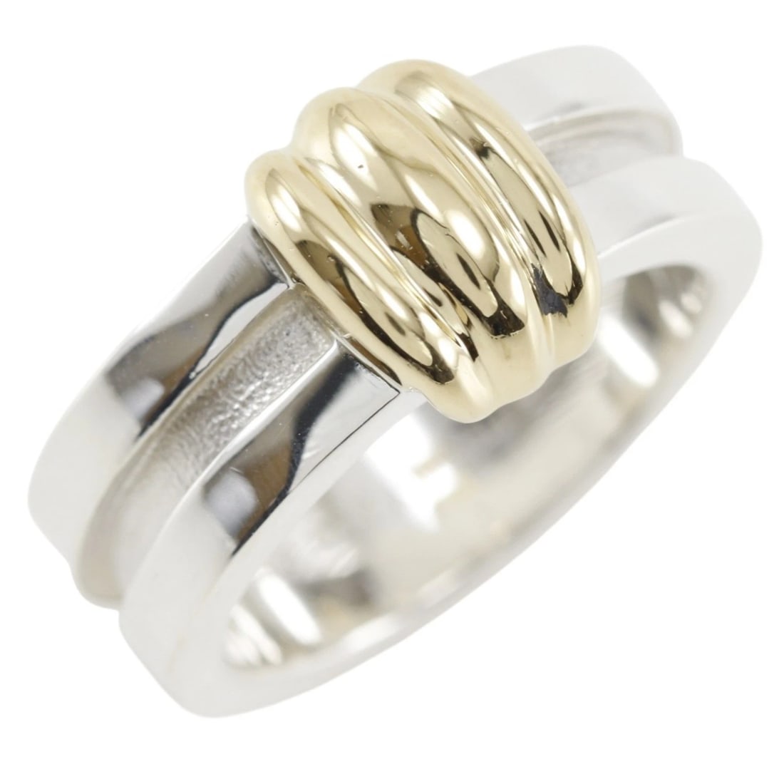 TIFFANY&CO. GROOVE WIZ 3 ROW RING: TIFFANY&Co. Groove Wiz 3 Row Ring Brand: TIFFANY&Co. Type/Style: Ring Material: Silver925 K18 yellow gold, Color: Silver YG Size: 6.0(US Size) Accessories: None Accessories Notice: When pu
