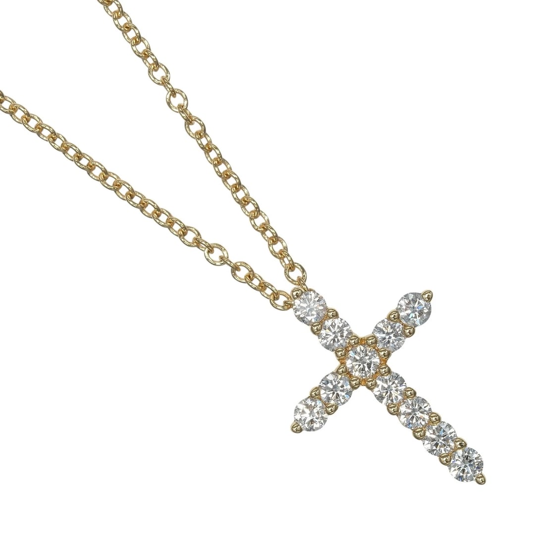 TIFFANY&CO. CROSS XS NECKLACE: TIFFANY&Co. Cross xS Necklace Brand: TIFFANY&Co. Type/Style: Necklace Material: K18 yellow gold, Color: YG Size: Size(CM) Neck around?40cm Top?W10mm x H14mm Accessories: None Accessories Notice: When