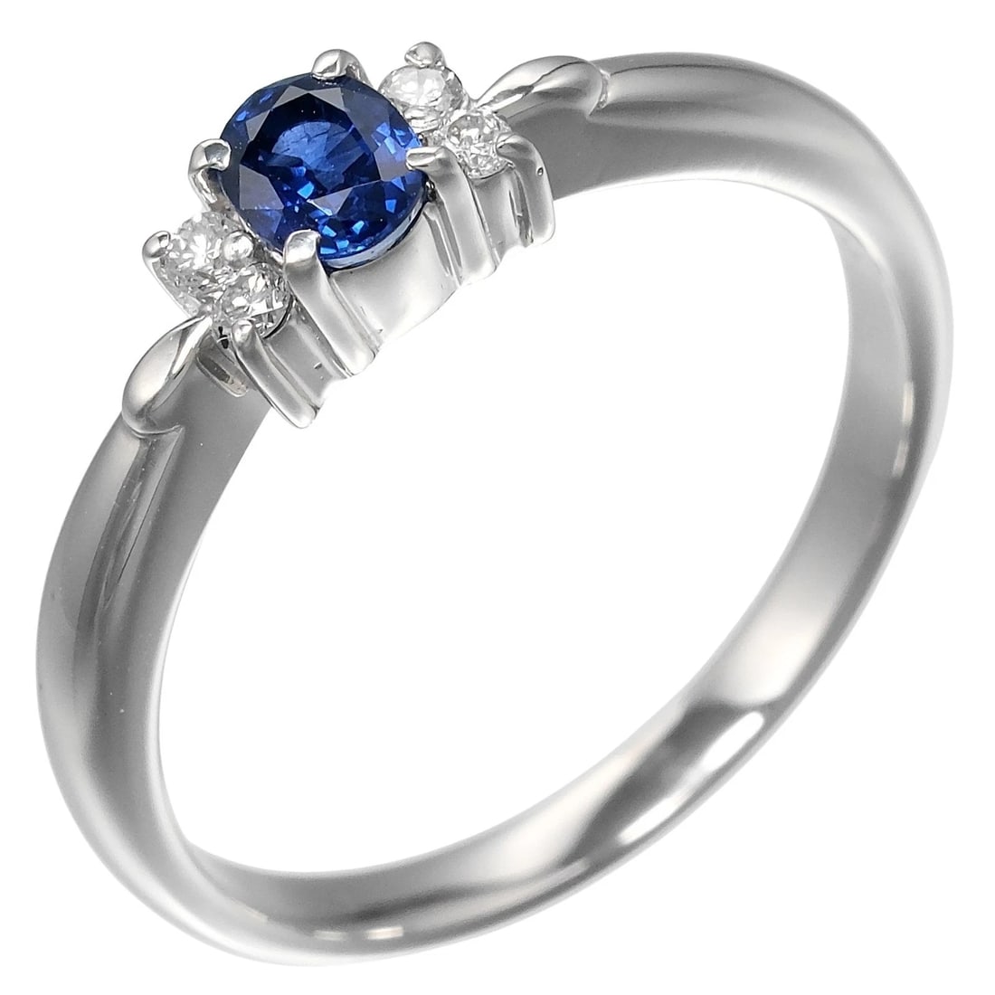 RING PT900PLATINUM/SAPPHIRE/DIAMOND: Ring Pt900Platinum/sapphire/diamond Brand: no brand Type/Style: Ring Material: Pt900Platinum, Main Stone sapphire Color: Silver Size: 6.0(US Size) Accessories: None Accessories Notice: When