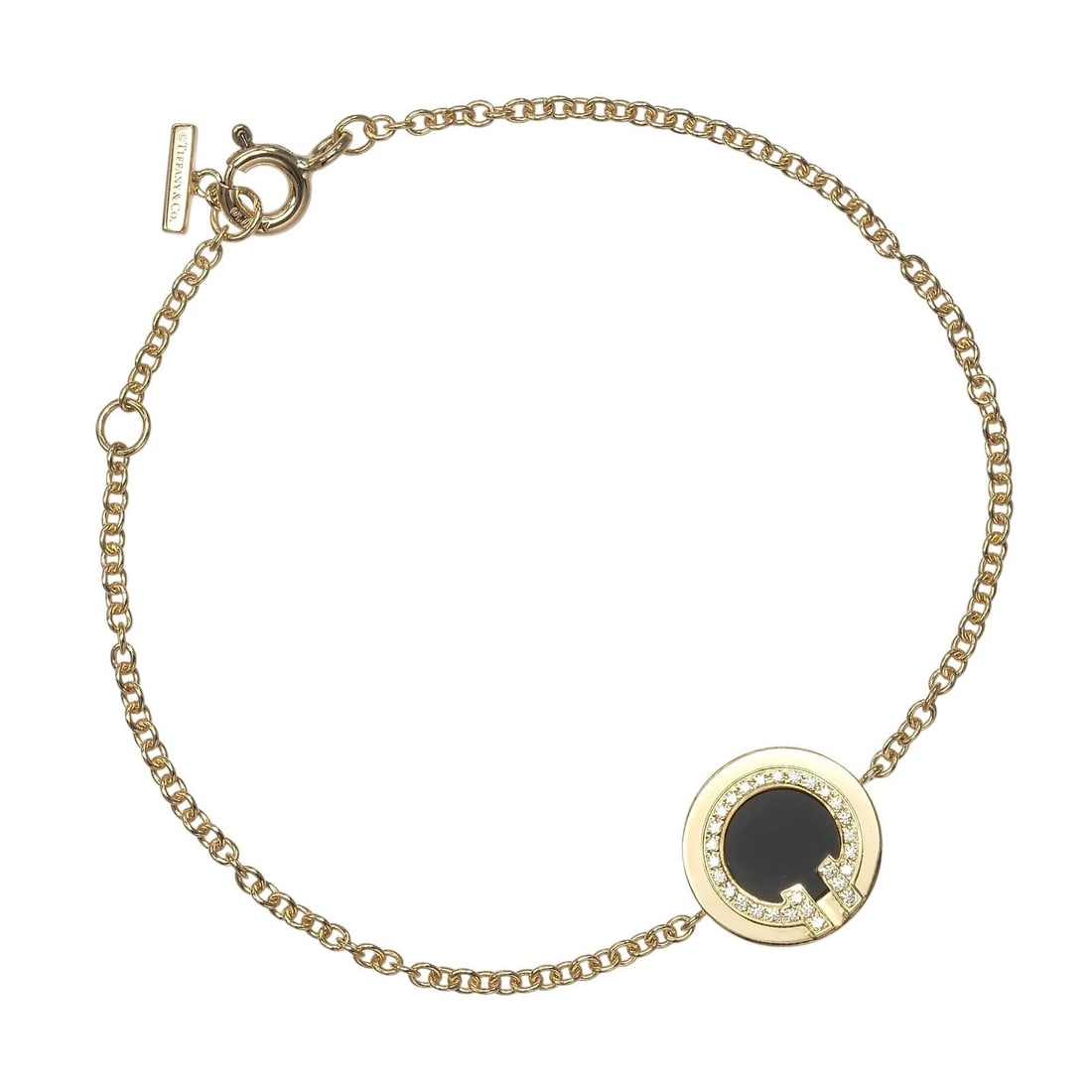 TIFFANY&CO. T TWO CIRCLE BRACELET: TIFFANY&Co. T Two Circle Bracelet Brand: TIFFANY&Co. Type/Style: Bracelet Material: K18 yellow gold, Color: YG Size: Size Remarks? Overall length: 6.1" Wrist circumference: 5.4" or 5.9" Motif size: