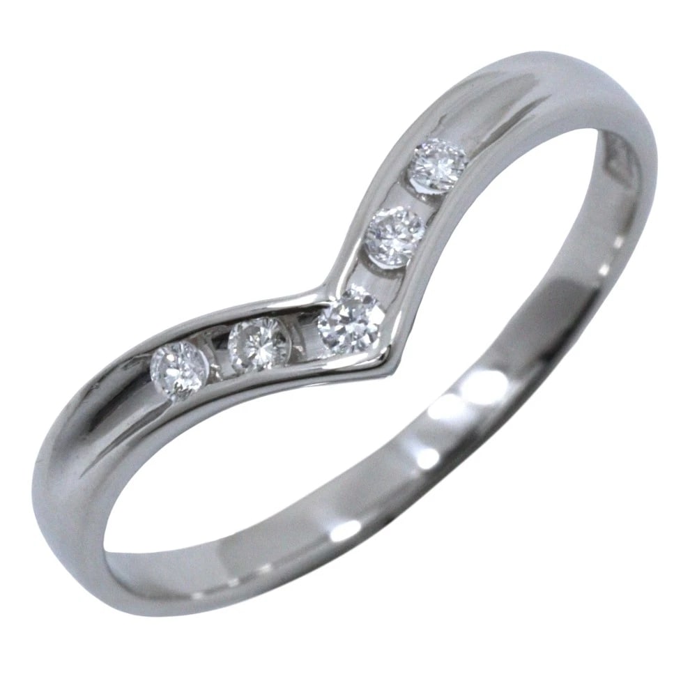 V-SHAPED RING PT900PLATINUM/DIAMOND: V-shaped Ring Pt900Platinum/diamond Brand: no brand Type/Style: Ring Material: Pt900Platinum, Color: Silver Size: 7.8(US Size) Accessories: None Accessories Notice: When purchasing pre-own