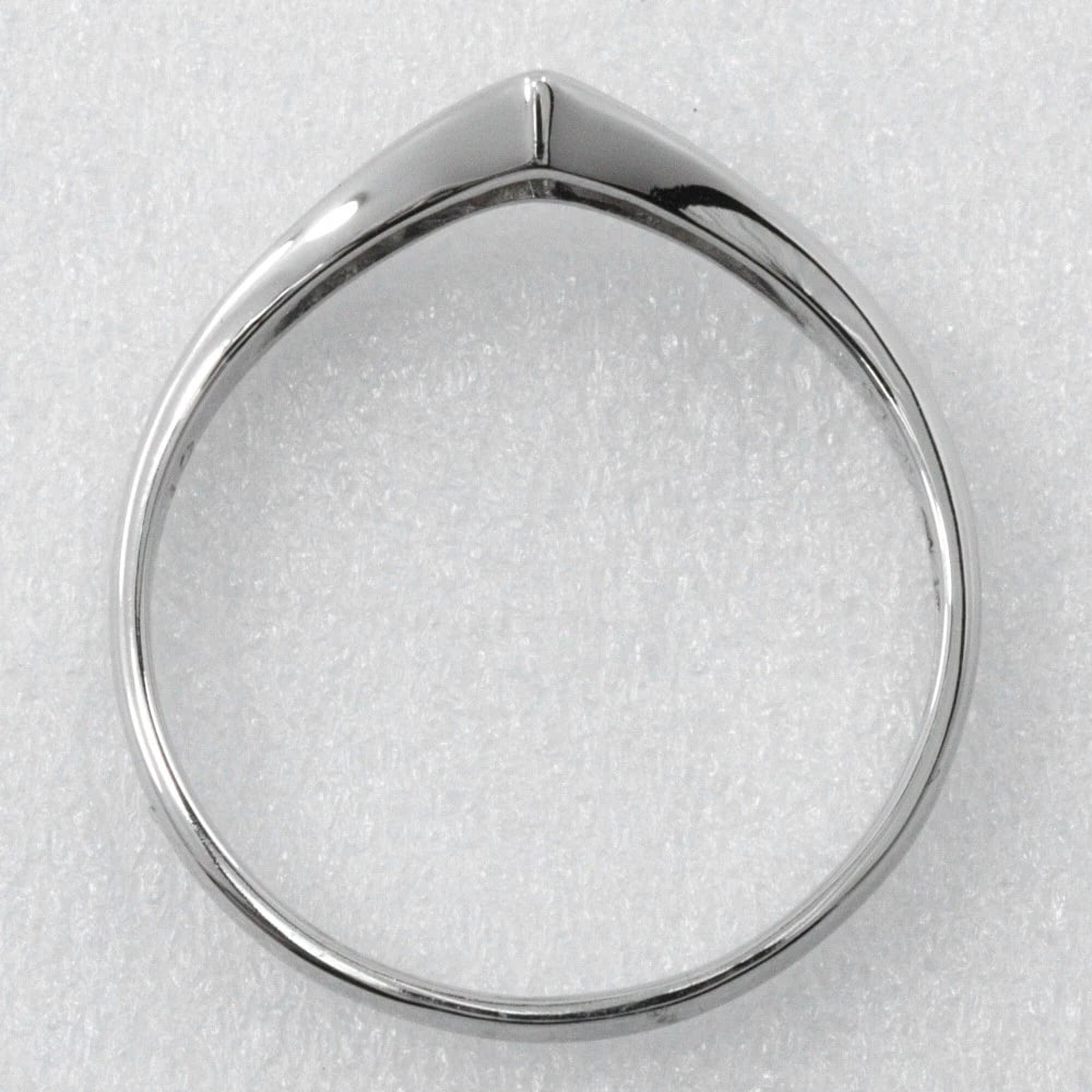 V-SHAPED RING PT900PLATINUM/DIAMOND - 2