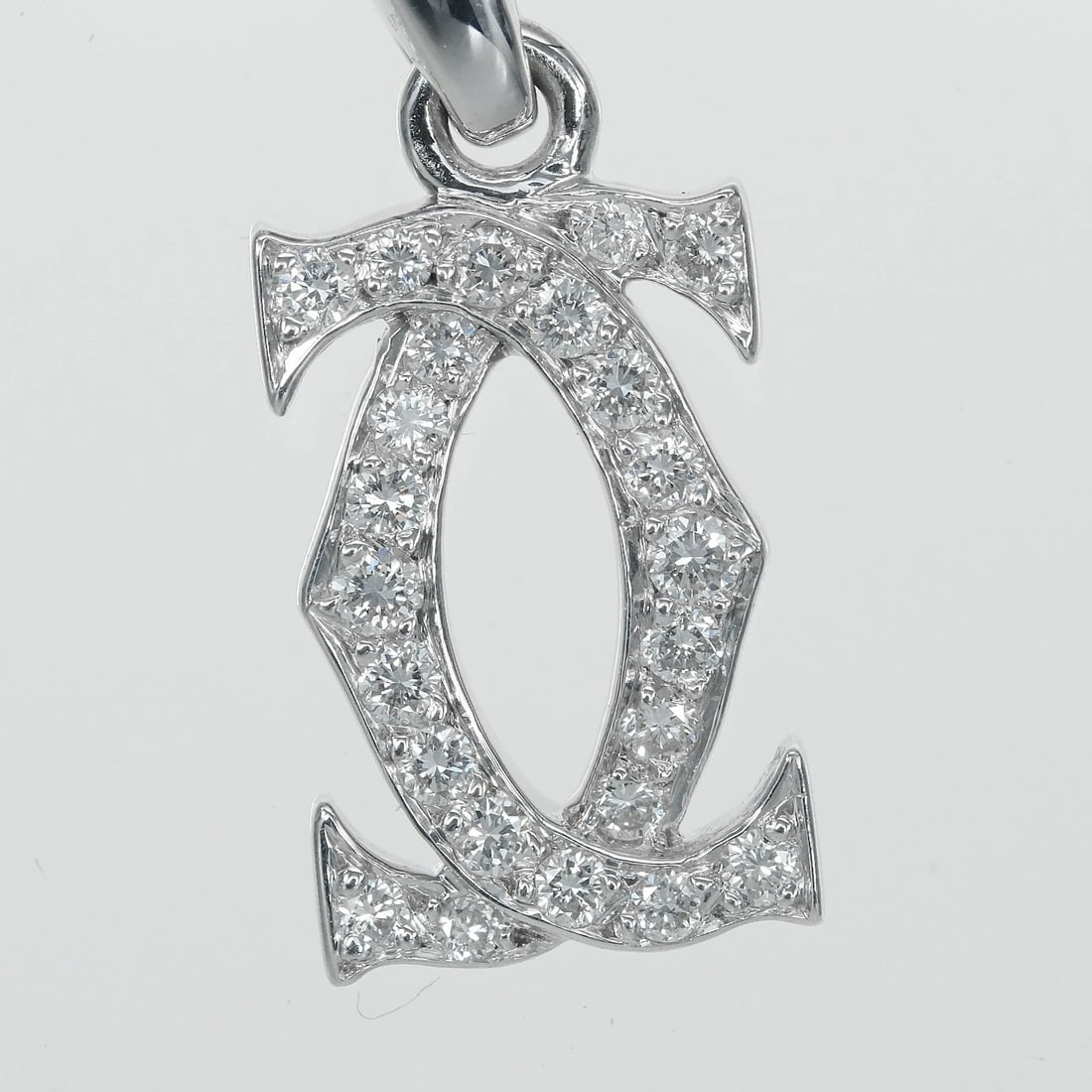 CARTIER CHARM PENDANT TOP: CARTIER charm Pendant top Brand: CARTIER Type/Style: Pendant top Material: K18 white gold, Color: Silver Size: Size(CM) Top?W8.5mm x H24.7mm Accessories: None Accessories Notice: When purchasing