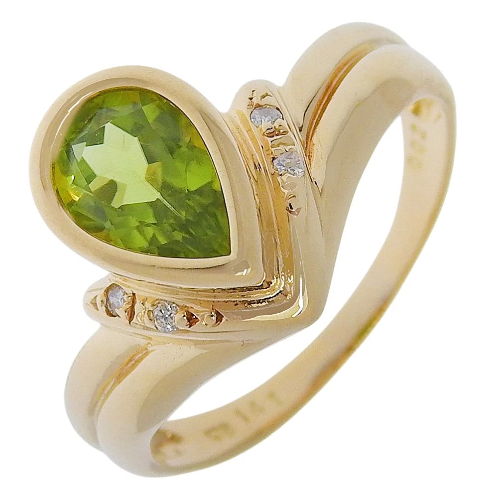 TEARDROP RING K18 YELLOW GOLD: teardrop Ring K18 yellow gold Brand: no brand Type/Style: Ring Material: K18 yellow gold, Main Stone Citrin Color: YG Size: 7.8(US Size) Accessories: None Accessories Notice: When purchasing