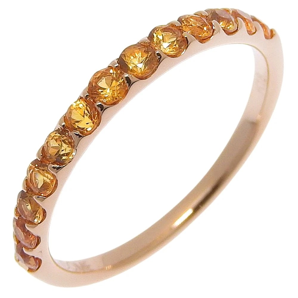 VENDOME HALF ETERNITY RING K18 YELLOW GOLD: VENDOME Half eternity Ring K18 yellow gold Brand: VENDOME Type/Style: Ring Material: K18 yellow gold, Main Stone Citrin Color: YG Size: 5.8(US Size) Accessories: None Accessories Notice: When