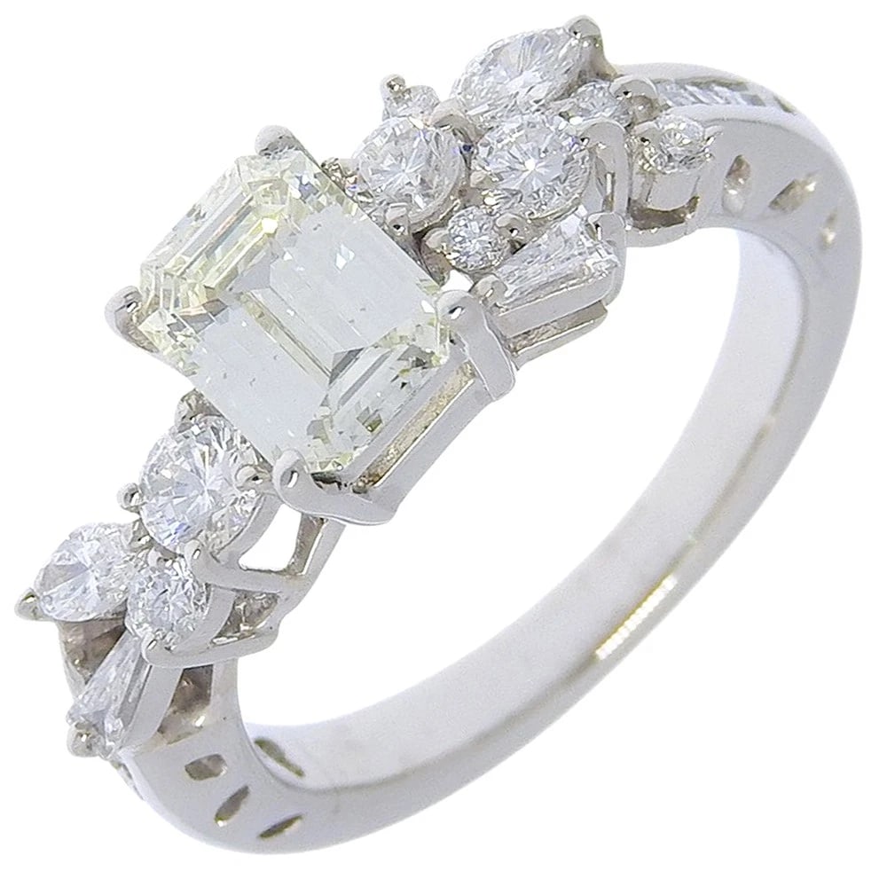 RING PT900PLATINUM/DIAMOND: Ring Pt900Platinum/diamond Brand: no brand Type/Style: Ring Material: Pt900Platinum, Color: Silver Size: 5.1(US Size) Accessories: None Accessories Notice: When purchasing pre-owned goods,