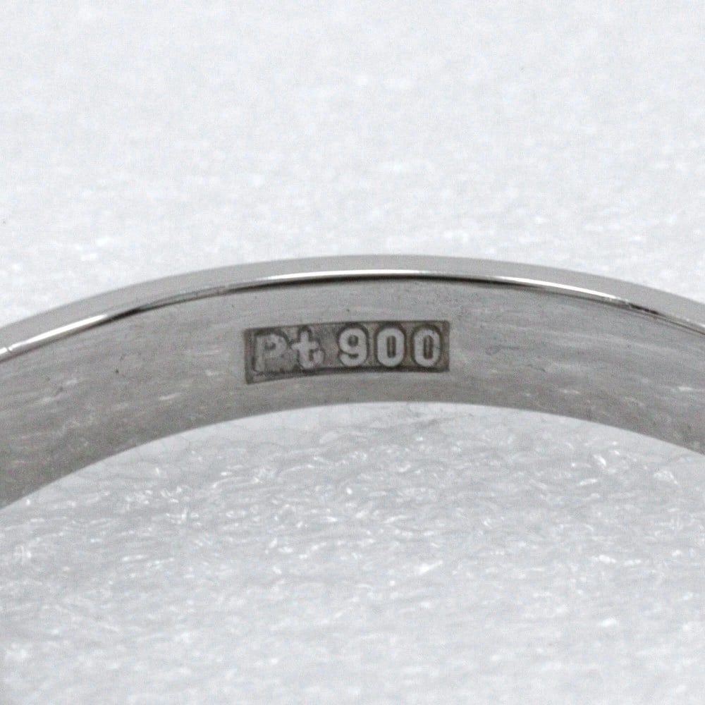 V CHARACTER RING PT900PLATINUM/DIAMOND - 5
