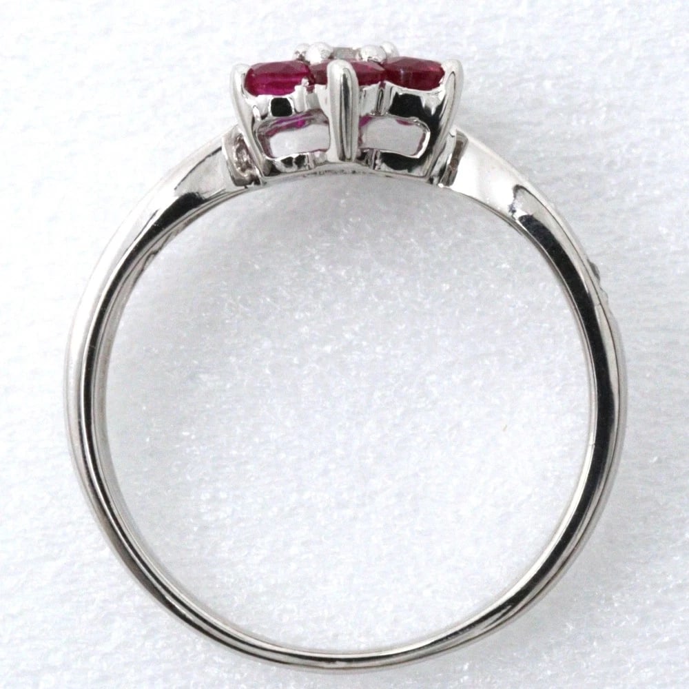 FLOUR RING K18 WHITE GOLD - 2