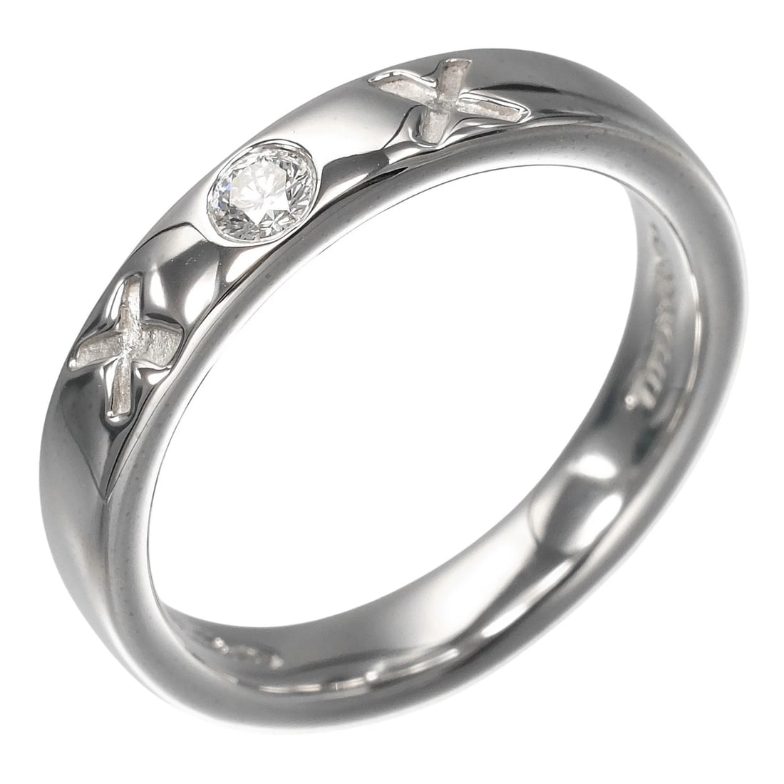 TIFFANY&CO. RING K18 WHITE GOLD: TIFFANY&Co. Ring K18 white gold Brand: TIFFANY&Co. Type/Style: Ring Material: K18 white gold, Color: Silver Size: 5.1(US Size) Accessories: None Accessories Notice: When purchasing pre-own