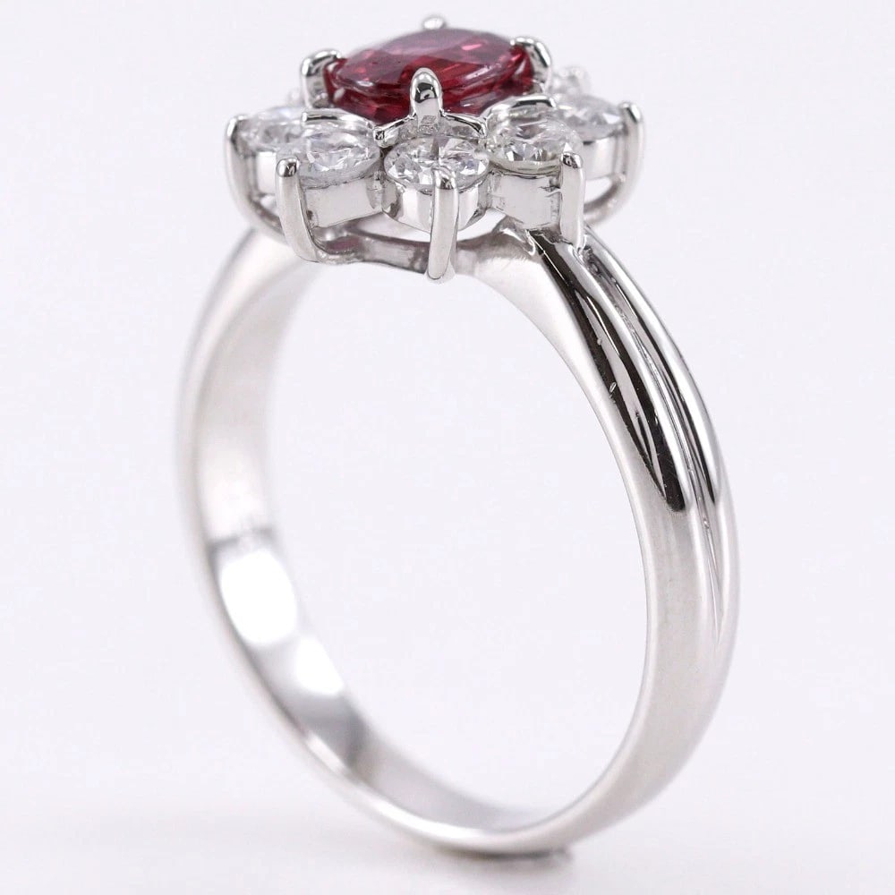 RING PT900PLATINUM/RUBY/DIAMOND - 2