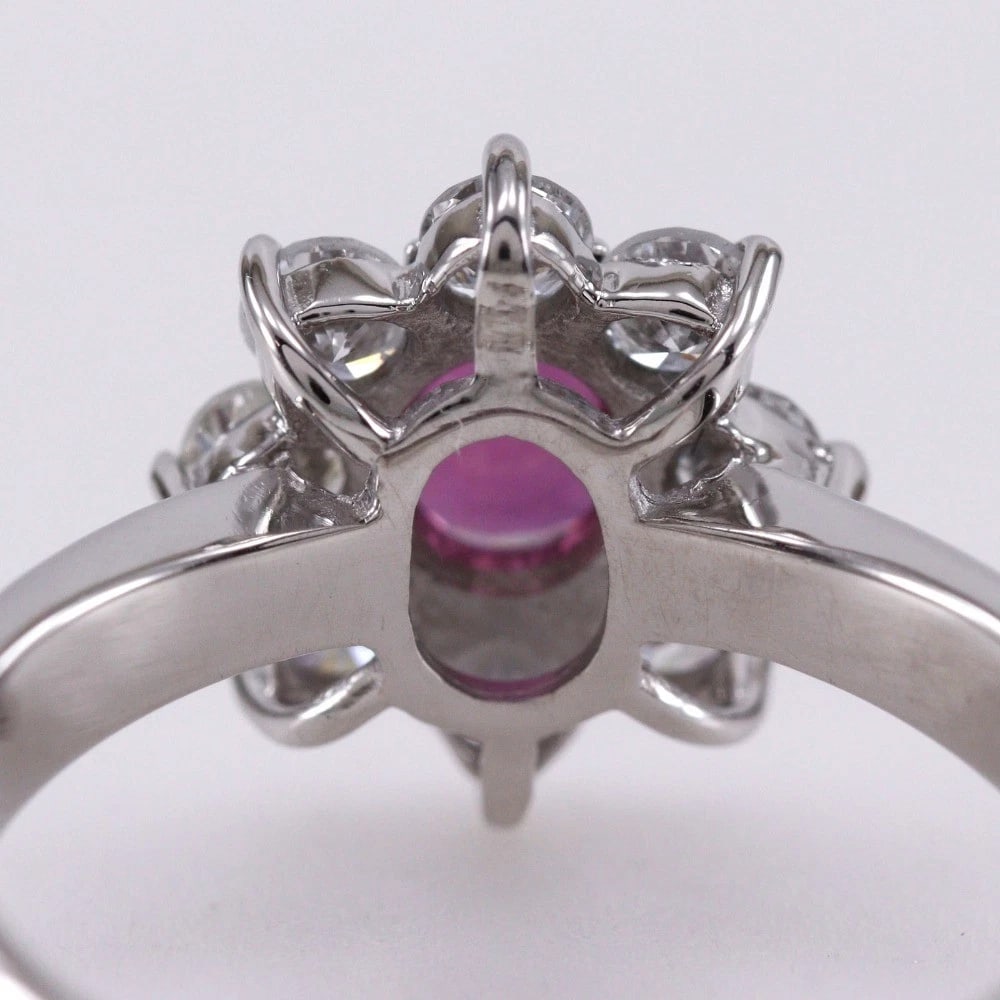 RING PT900PLATINUM/RUBY/DIAMOND - 3