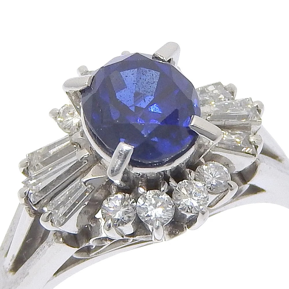 RING PT900PLATINUM/SAPPHIRE - 3