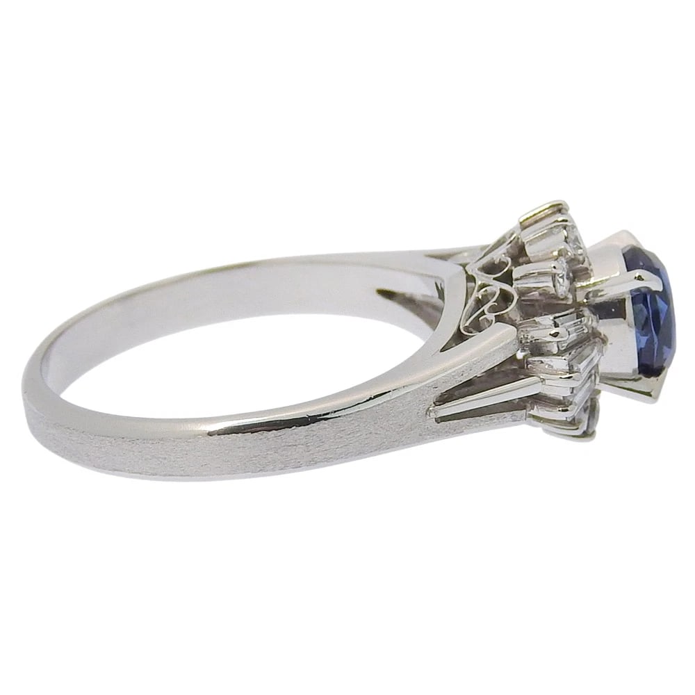 RING PT900PLATINUM/SAPPHIRE - 4
