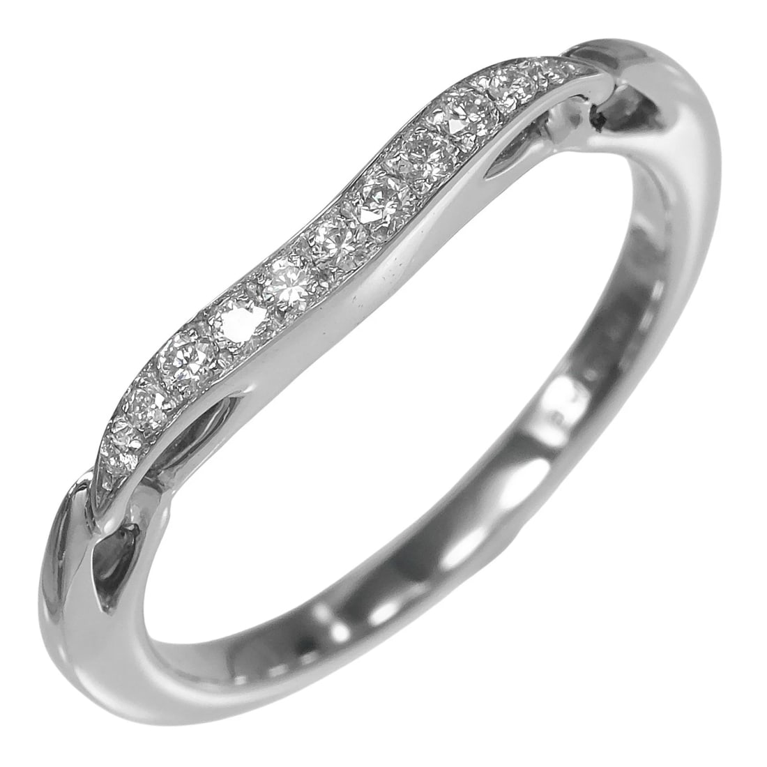 BVLGARI INCONTRO DAMORE RING: BVLGARI Incontro damore Ring Brand: BVLGARI Type/Style: Ring Material: Pt950Platinum, Color: Silver Size: 4.1(US Size) Accessories: None Accessories Notice: When purchasing pre-owned goods, please