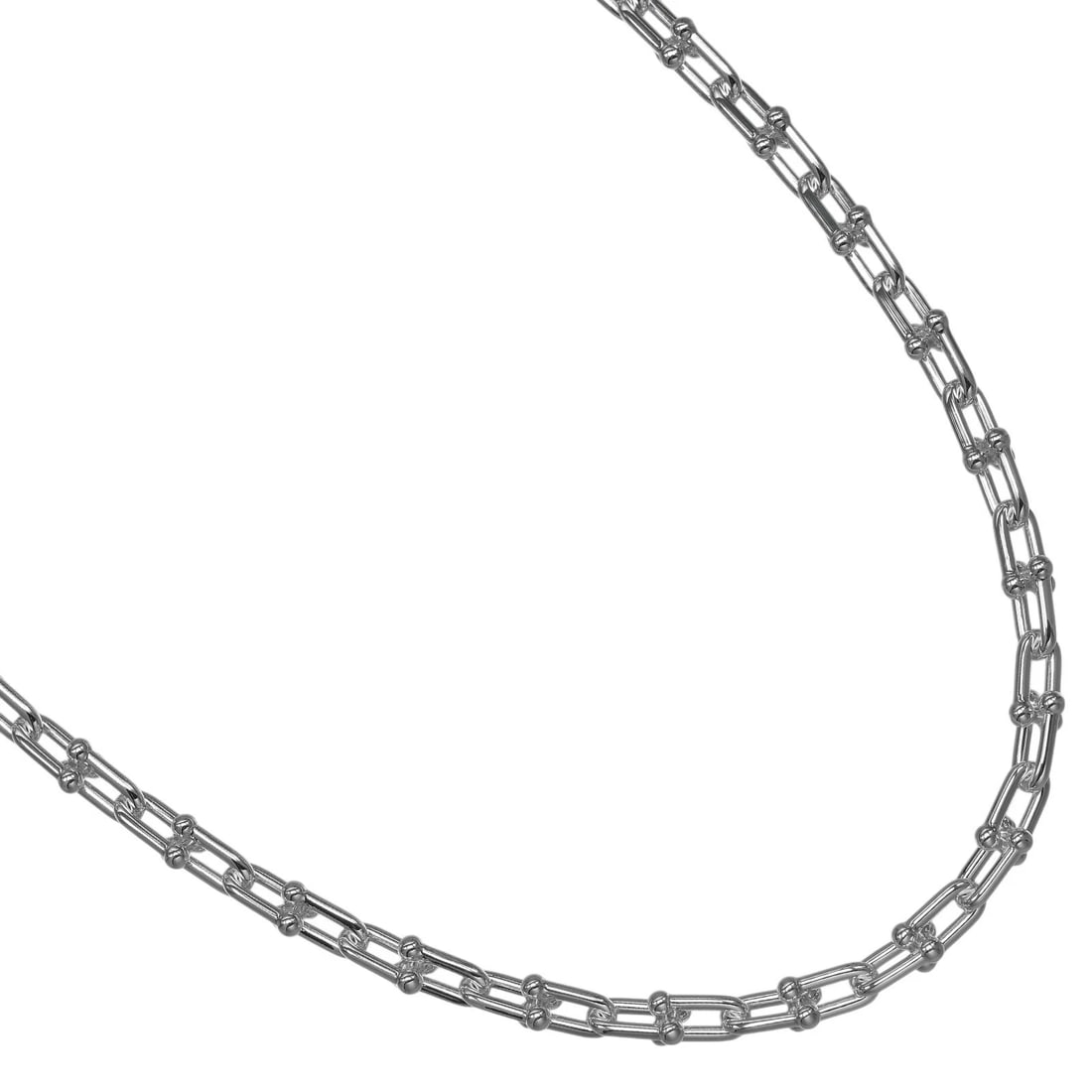 TIFFANY&CO. HARDWARE SMALL LINK NECKLACE: TIFFANY&Co. hardware small link Necklace Brand: TIFFANY&Co. Type/Style: Necklace Material: Silver925, Color: Silver Size: Size Remarks? Total length: 18" Accessories: None Accessories Noti