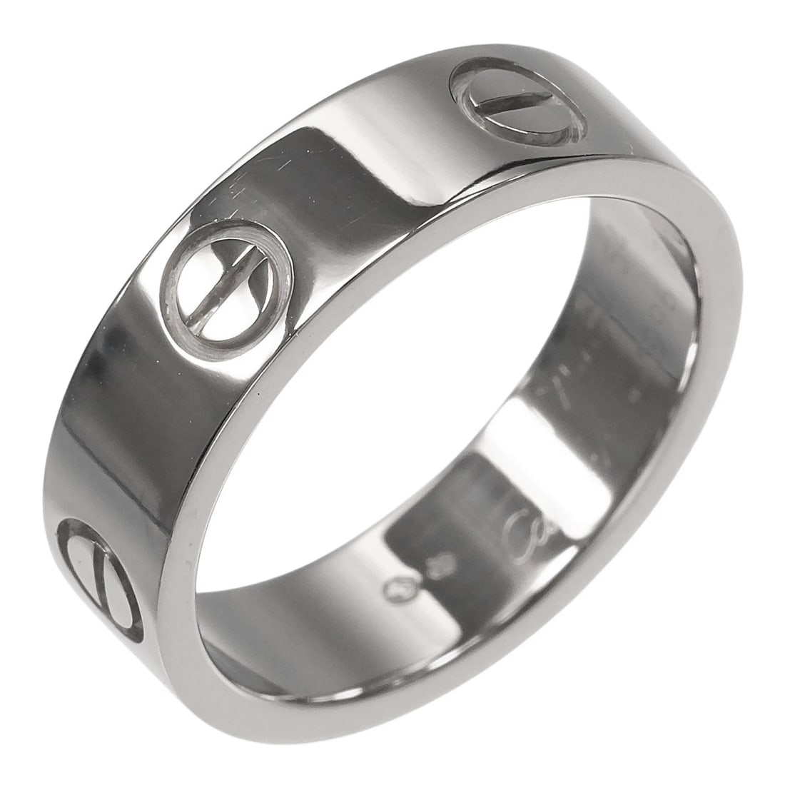 CARTIER LOVE CLASSIC MODEL RING K18 WHITE GOLD: CARTIER Love Classic Model Ring K18 white gold Brand: CARTIER Type/Style: Ring Material: K18 white gold, Color: Silver Size: 6.6(US Size) Accessories: None Accessories Notice: When purchasing