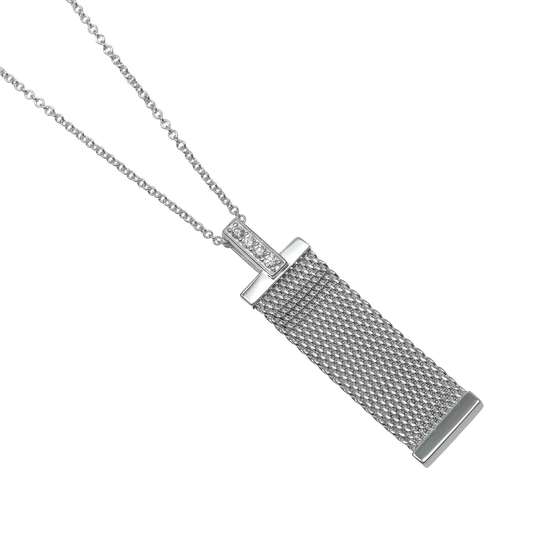 TIFFANY&CO. SOMERSET NECKLACE: TIFFANY&Co. Somerset Necklace Brand: TIFFANY&Co. Type/Style: Necklace Material: Silver925, Color: Silver Size: Size(CM) Neck around?40cm Top?W10mm x H37mm Accessories: None Accessories Notice: When