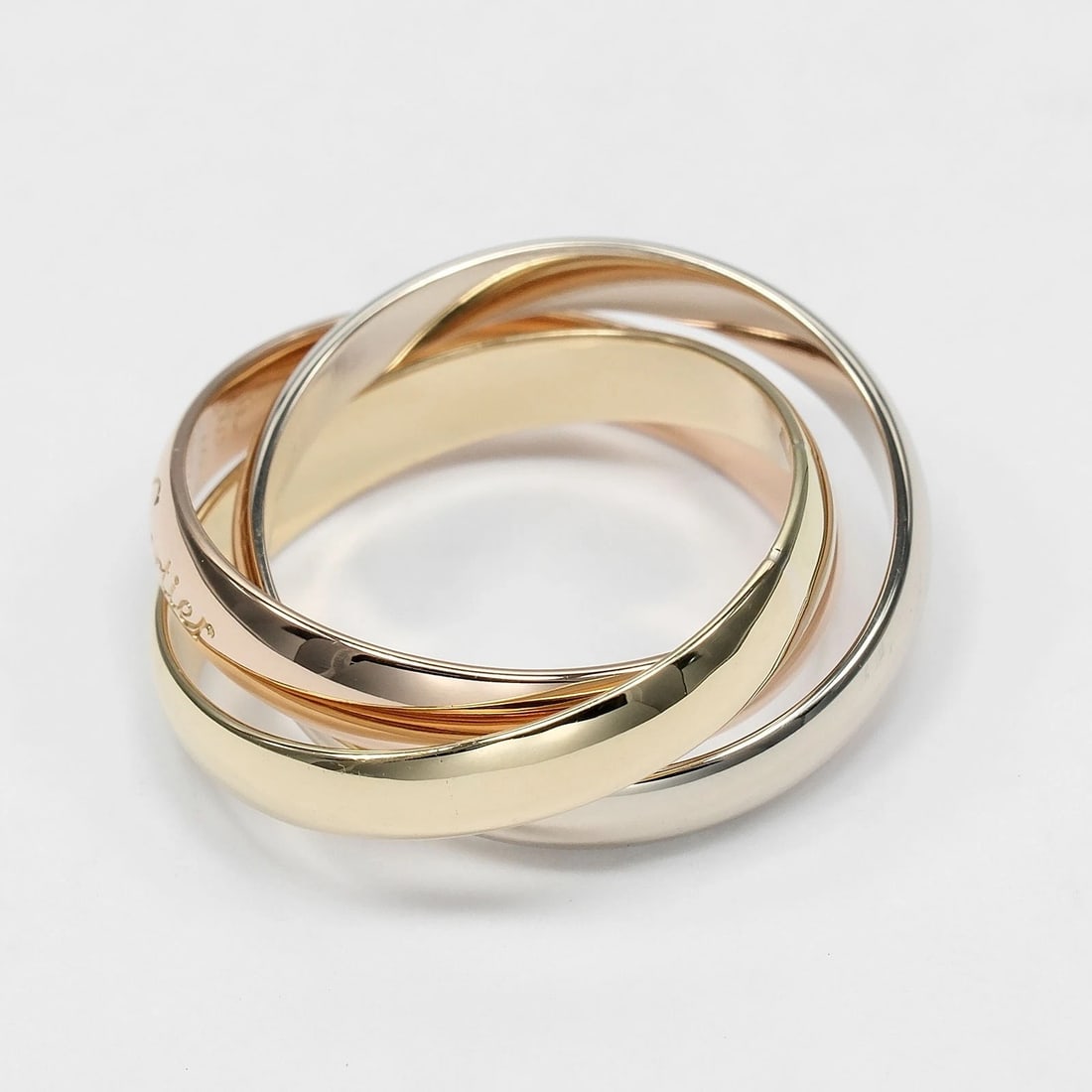 CARTIER TRINITY RING K18 GOLD (YGXPGXWG): CARTIER Trinity Ring K18 Gold (YGxPGxWG) Brand: CARTIER Type/Style: Ring Material: K18 Gold (YGxPGxWG), Color: YGxPGxWG Size: 5.4(US Size) Accessories: None Accessories Notice: When purchasing