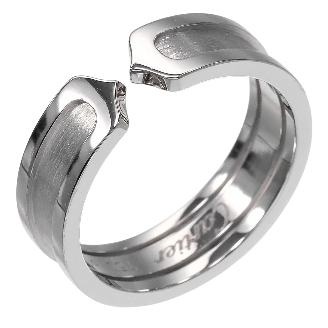 CARTIER RING K18 WHITE GOLD: CARTIER Ring K18 white gold Brand: CARTIER Type/Style: Ring Material: K18 white gold, Color: Silver Size: 9.5(US Size) Accessories: None Accessories Notice: When purchasing pre-owned goods, please