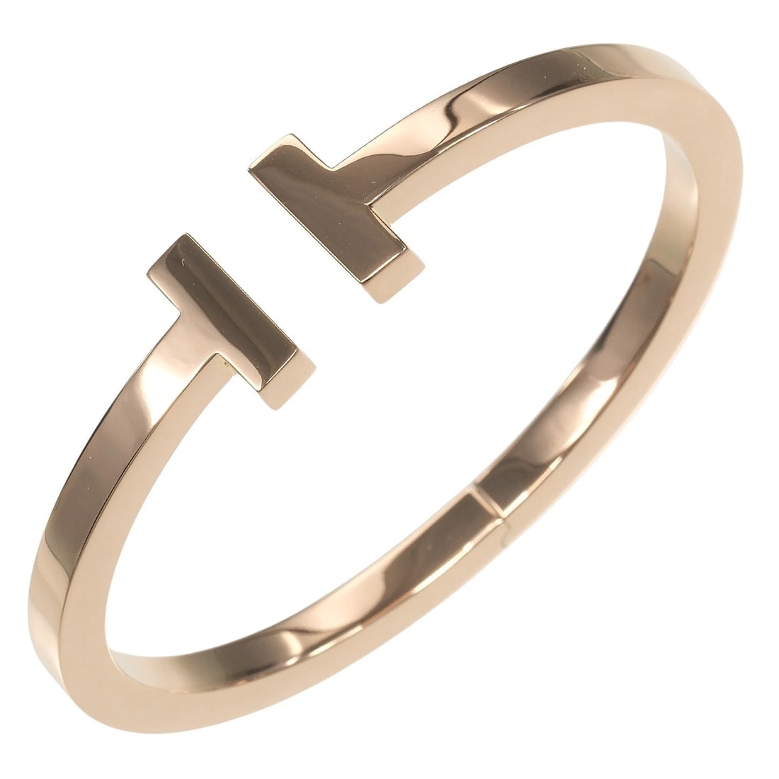 TIFFANY&CO. T SQUARE BRACELET: TIFFANY&Co. T square Bracelet Brand: TIFFANY&Co. Type/Style: Bracelet Material: K18 Pink Gold, Color: PG Size: Size Remarks? Inner circumference: 6.4" T motif width: 0.6" Bumble width: 0.2" Access