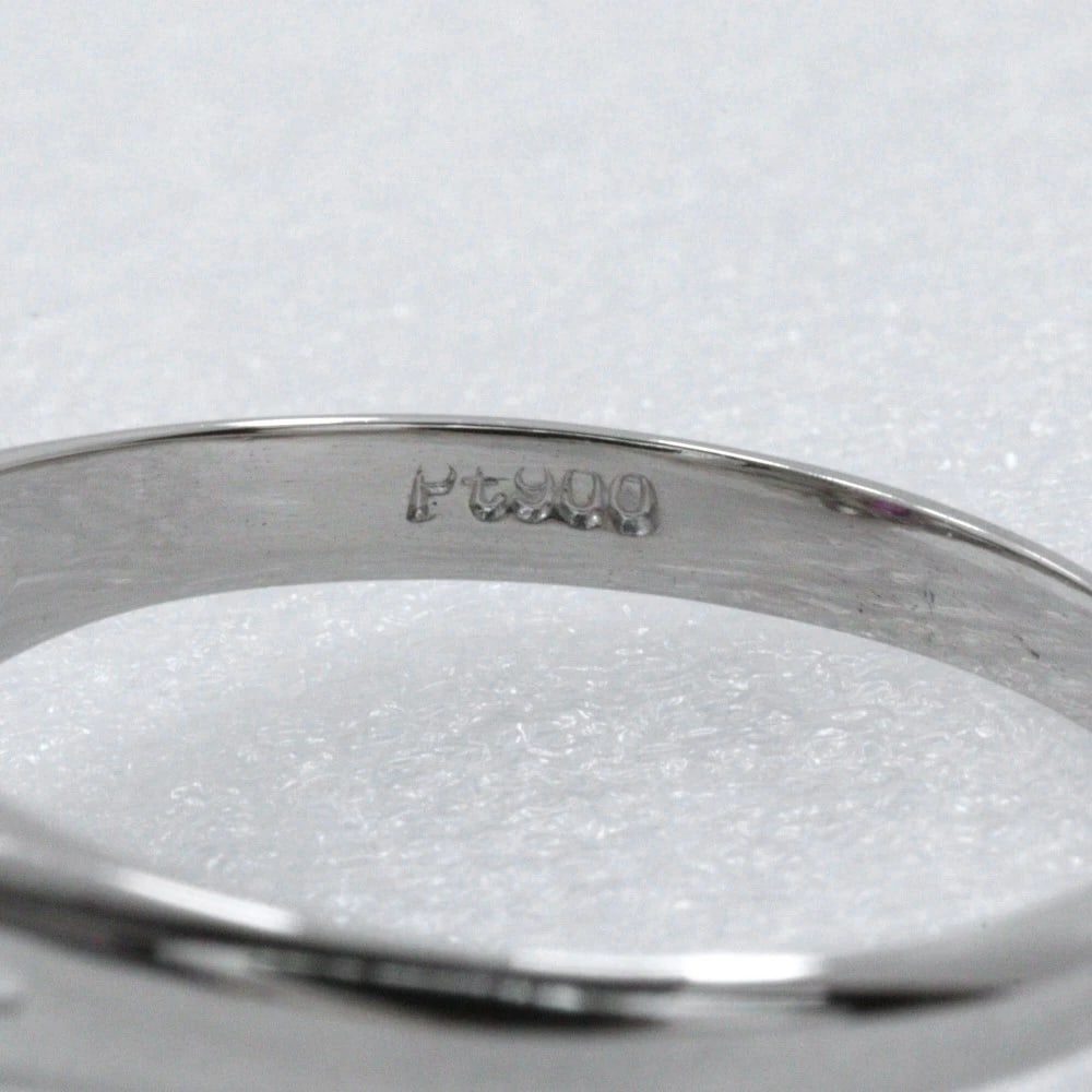 RING PT900PLATINUM/RUBY - 5
