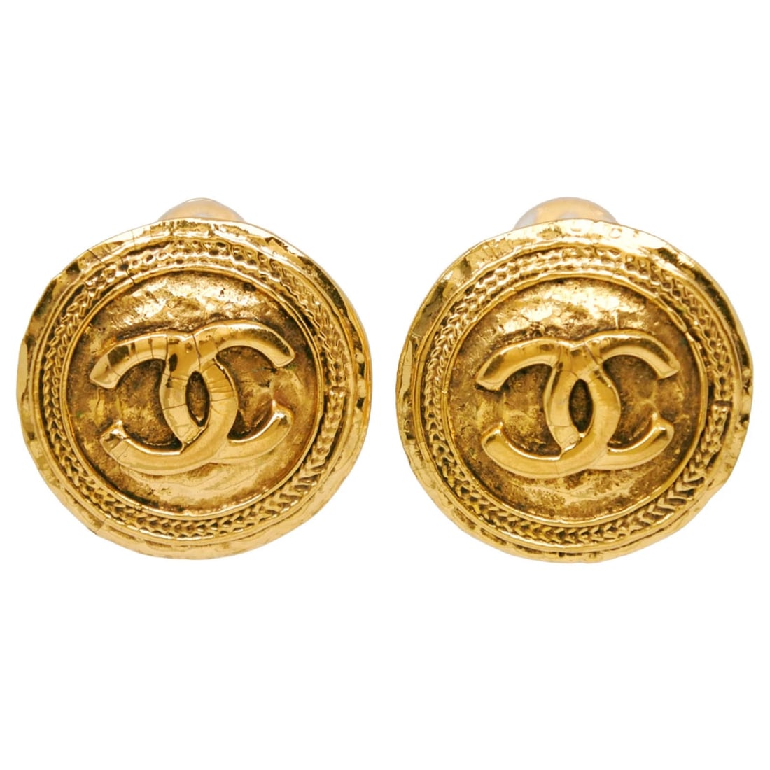 CHANEL COCO MARK EARRING PLATED GOLD: CHANEL COCO Mark Earring Plated Gold Brand: CHANEL Type/Style: Earring Material: Plated Gold, Color: Gold Size: Size(CM) 22mm x 22mm Accessories: None Accessories Notice: When purchasing pre-owned