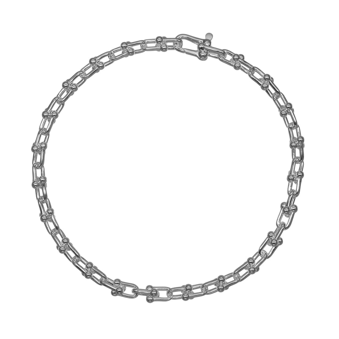 TIFFANY&CO. HARDWARE MICROLINK BRACELET: TIFFANY&Co. Hardware microlink Bracelet Brand: TIFFANY&Co. Type/Style: Bracelet Material: Silver925, Color: Silver Size: Size(CM) Wrist circumference?17cm Accessories: None Accessories Notice: When