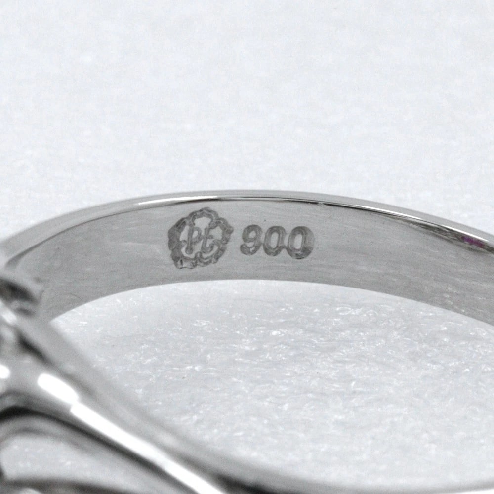 RING PT900PLATINUM/RUBY/DIAMOND - 4