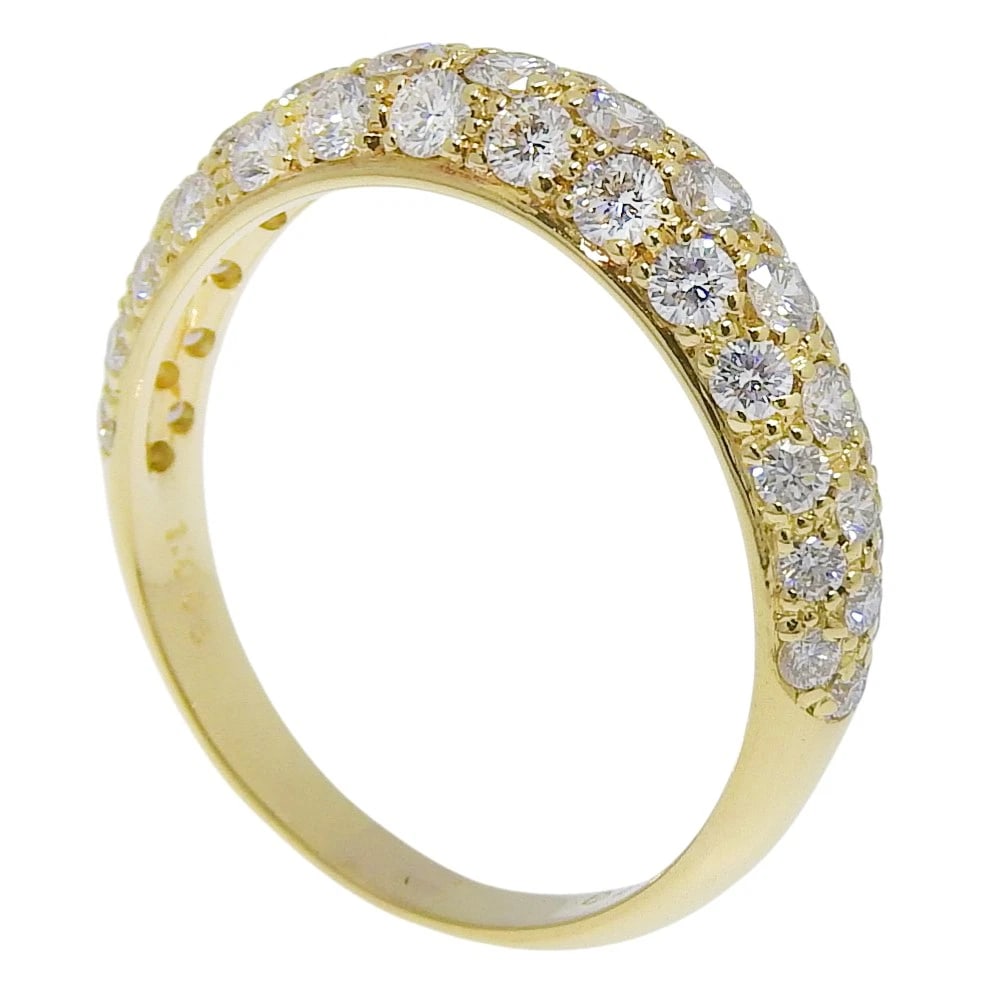 GIMEL PAVELING RING K18 YELLOW GOLD: Gimel Paveling Ring K18 yellow gold Brand: Gimel Type/Style: Ring Material: K18 yellow gold, Color: YG Size: 6.6(US Size) Accessories: None Accessories Notice: When purchasing pre-owned goods, please