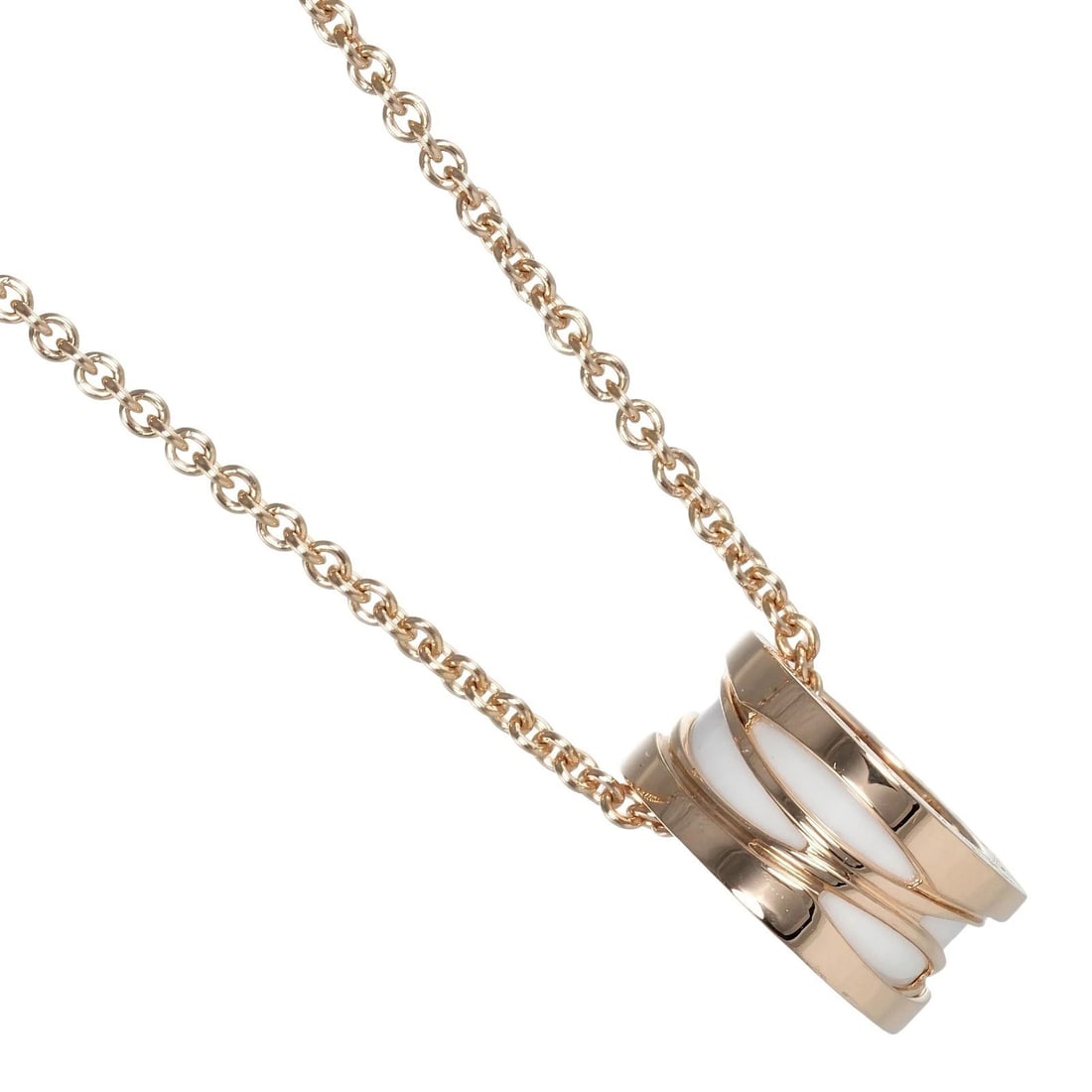 BVLGARI B.ZERO1 DESIGN LEGEND NECKLACE: BVLGARI B.ZERO1 Design Legend Necklace Brand: BVLGARI Type/Style: Necklace Material: K18 Pink Gold, Color: PG Size: Size(CM) Neck around?44cm Top?W7.6mm x H15.3mm Accessories: None Accessories