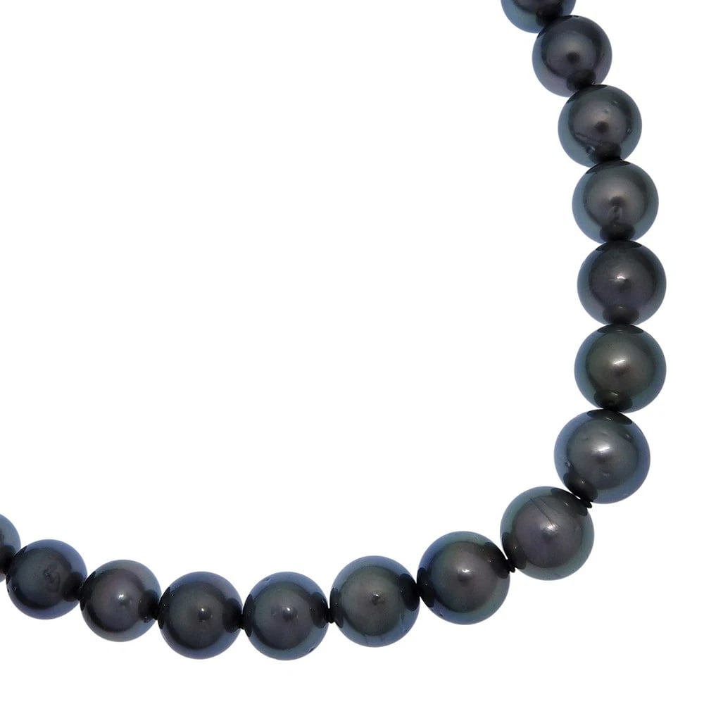 PEARL NECKLACE BLACK CULTURED: Pearl Necklace Black Cultured Brand: no brand Type/Style: Necklace Material: Pearl/Silver, Color: Silver Size: Size(CM) Neck around?44cm Accessories: None Accessories Notice: When purchasing