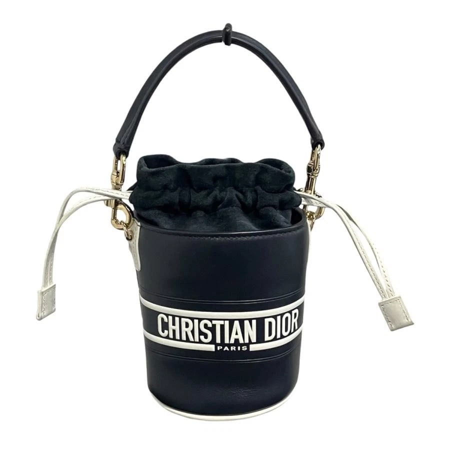 CHRISTIAN DIOR BAG: VIBE MICRO BUCKET NAVY: CHRISTIAN DIOR Bag: Vibe Micro Bucket Navy Brand: Christian Dior Type/Style: Bucket & Drawstring Bag Material: Exterior Material Canvas Color: Exterior Color Navy Size: (approx. W5.9 ? H6.3 ? D3.9 inc