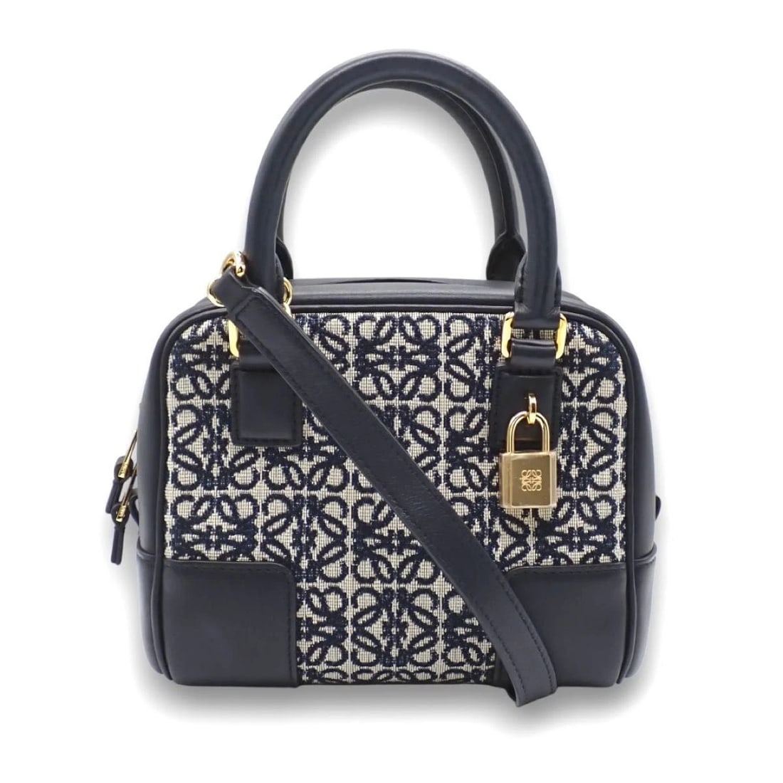 LOEWE BAG: AMAZONA 16 BLACK NAVY (1 of 3)