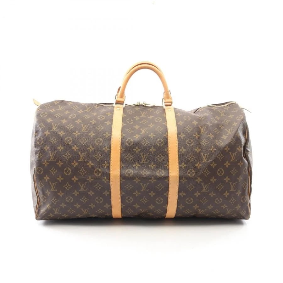 LOUIS VUITTON BAG: KEEPALL BANDOULIERE: LOUIS VUITTON Bag: Keepall Bandouliere Brand: LOUIS VUITTON Type/Style: Duffle Material: Exterior Material Canvas / Leather Color: Exterior Color Brown Size: (approx. W23.6 ? H12.6 ? D10.2 inch)