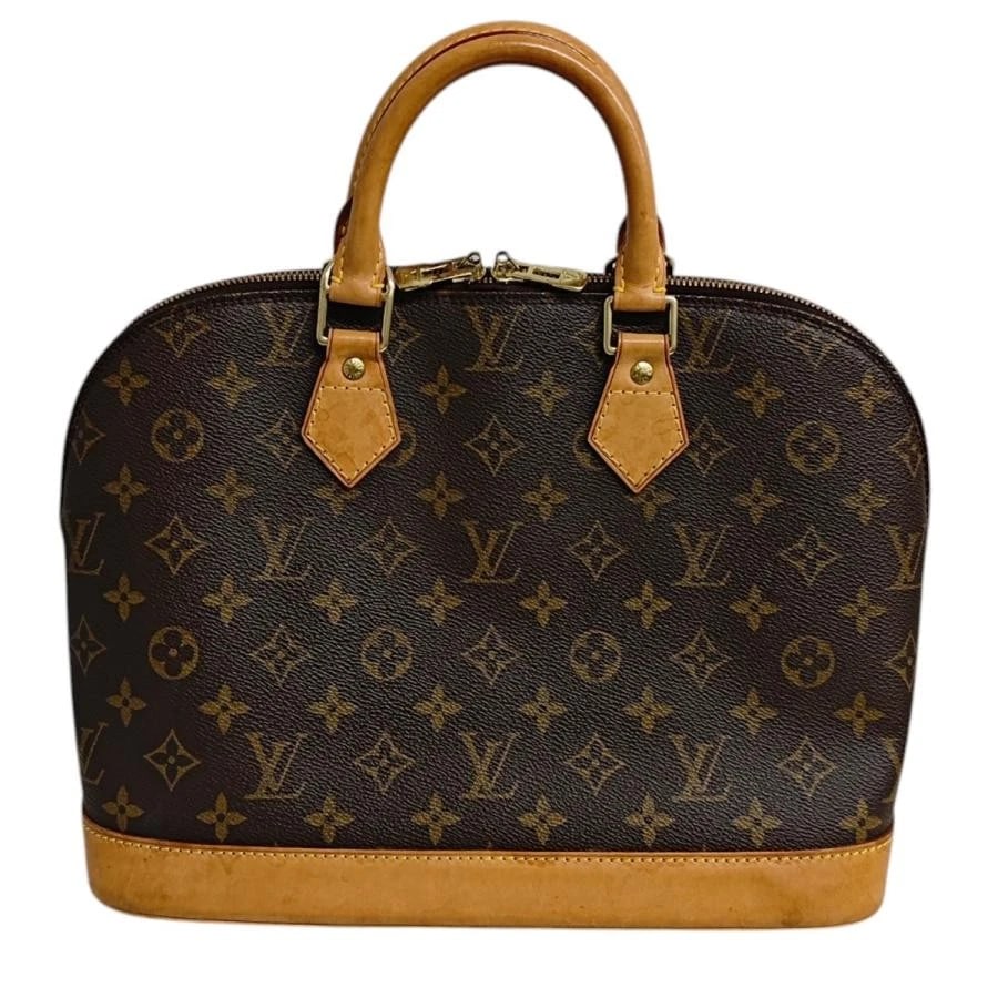 LOUIS VUITTON BAG: ALMA MONOGRAM BROWN: LOUIS VUITTON Bag: Alma Monogram Brown Brand: LOUIS VUITTON Type/Style: Satchel/Top Handle Bag Material: Exterior Material Leather Color: Exterior Color Brown Size: (approx. W12.0 ? H9.3 ? D6.3 inch) 