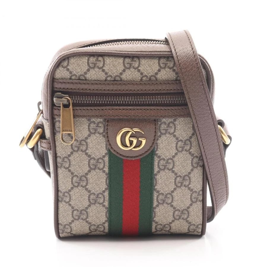 GUCCI BAG: OPHIDIA GG SUPREME BEIGE BROWN: GUCCI Bag: Ophidia GG Supreme Beige Brown Brand: GUCCI Type/Style: Shoulder Bag Material: Exterior Material Canvas / Leather Color: Exterior Color Beige / Brown / Multicolor Size: (approx. W5.3 ?