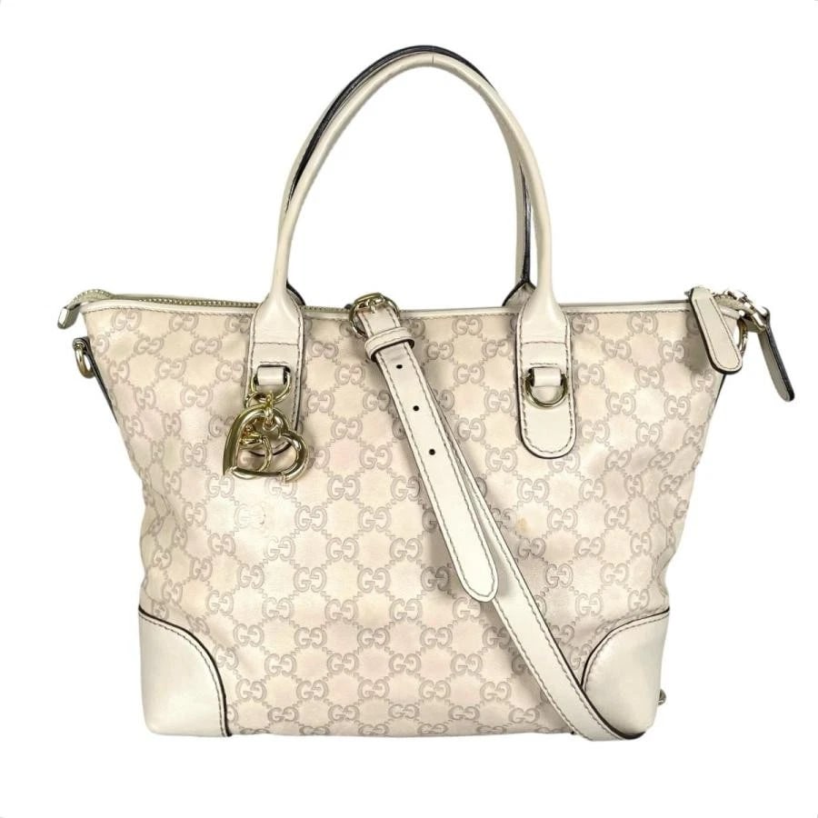 GUCCI BAG: HEARTBIT BEIGE: GUCCI Bag: Heartbit Beige Brand: GUCCI Type/Style: Tote Material: Exterior Material Leather Color: Exterior Color Beige Size: (approx. W15.0 ? H10.2 ? D5.5 inch) Accessories: None Accessories Notice: