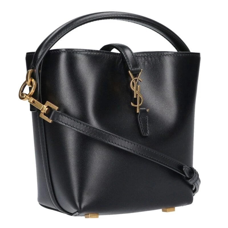 SAINT LAURENT PARIS BAG: MINI BLACK: SAINT LAURENT PARIS Bag: MINI Black Brand: SAINT LAURENT PARIS Type/Style: Bucket & Drawstring Bag Material: Exterior Material Leather Color: Exterior Color Black Size: (approx. W6.3 ? H5.7 ? D3.0 inc