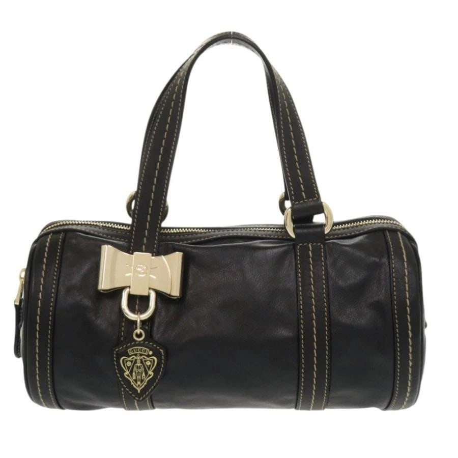 GUCCI BAG: DUCHESSA RIBBON BLACK: GUCCI Bag: Duchessa Ribbon Black Brand: GUCCI Type/Style: Shoulder Bag Material: Exterior Material Leather Color: Exterior Color Black Size: (approx. W10.2 ? H5.1 ? D5.1 inch) Accessories: None