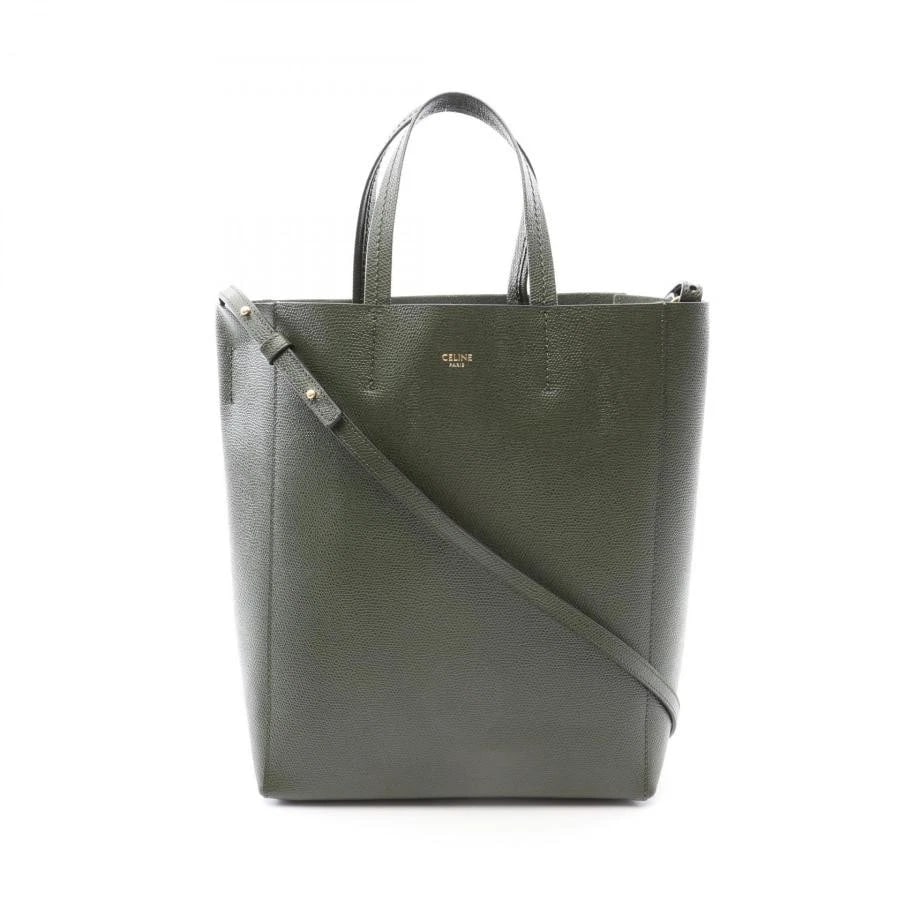 CELINE BAG: VERTICAL SMALL CABAS: CELINE Bag: Vertical Small Cabas Brand: CELINE Type/Style: Tote Material: Exterior Material Leather Color: Exterior Color Khaki Size: (approx. W9.1 ? H11.0 ? D3.9 inch) Accessories: None Accessories