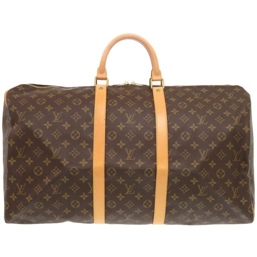 LOUIS VUITTON BAG: KEEPALL 55 BROWN: LOUIS VUITTON Bag: Keepall 55 Brown Brand: LOUIS VUITTON Type/Style: Duffle Material: Exterior Material Canvas Color: Exterior Color Brown Size: (approx. W21.7 ? H12.2 ? D10.2 inch) Accessories: None