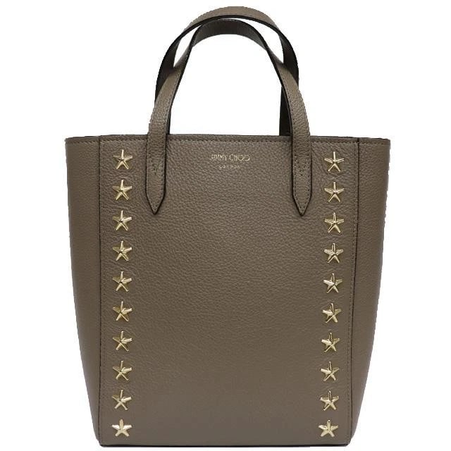 JIMMY CHOO BAG: 2WAY HANDBAG SHOULDER GRAY/TAUPE: JIMMY CHOO Bag: 2way Handbag Shoulder Gray/Taupe Brand: JIMMY CHOO Type/Style: Shoulder Bag / Top Handle Bag Material: Exterior Material Leather Color: Exterior Color Gray / Taupe Size: (approx. W7.9