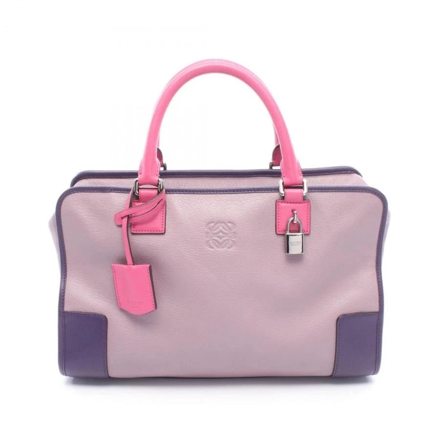 LOEWE BAG: AMAZONA 36 PURPLE PINK: LOEWE Bag: Amazona 36 Purple Pink Brand: LOEWE Type/Style: Satchel/Top Handle Bag Material: Exterior Material Leather Color: Exterior Color Purple Size: (approx. W13.8 ? H7.9 ? D5.5 inch)