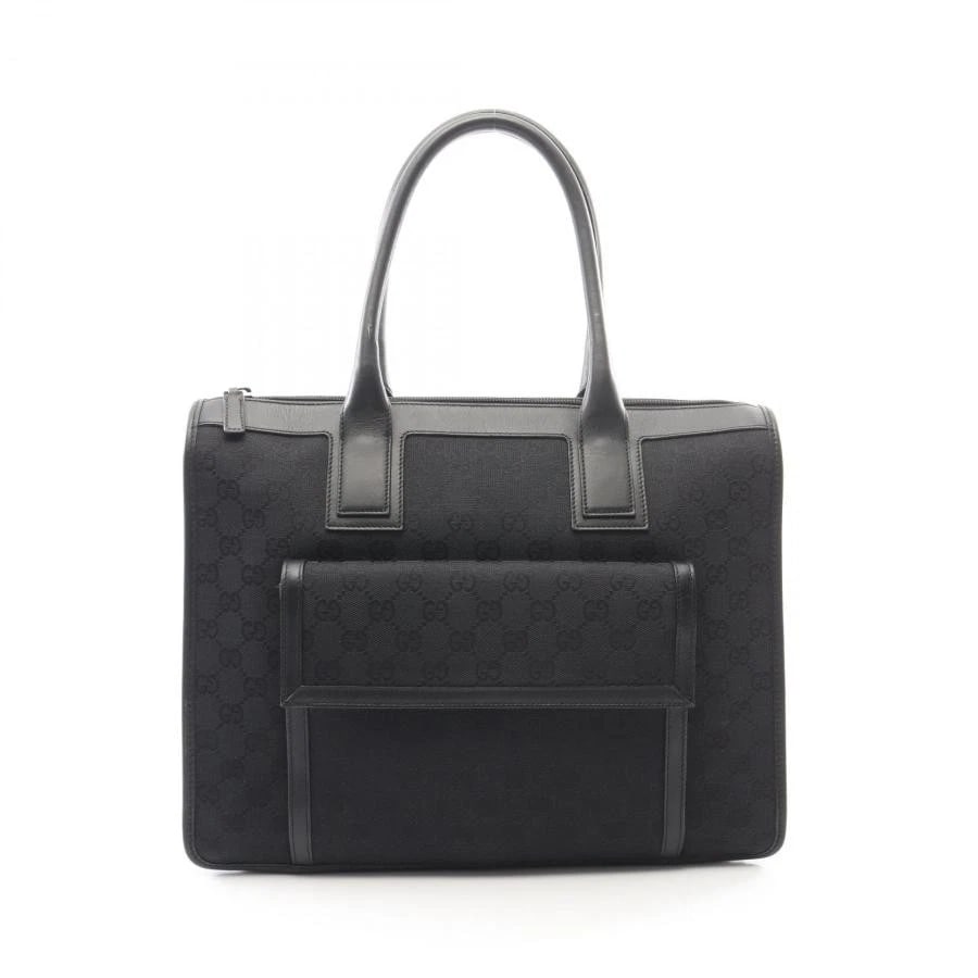 GUCCI BAG: GG CANVAS BLACK: GUCCI Bag: GG Canvas Black Brand: GUCCI Type/Style: Tote Material: Exterior Material Canvas / Leather Color: Exterior Color Black Size: (approx. W13.4 ? H11.0 ? D4.1 inch) Accessories: None