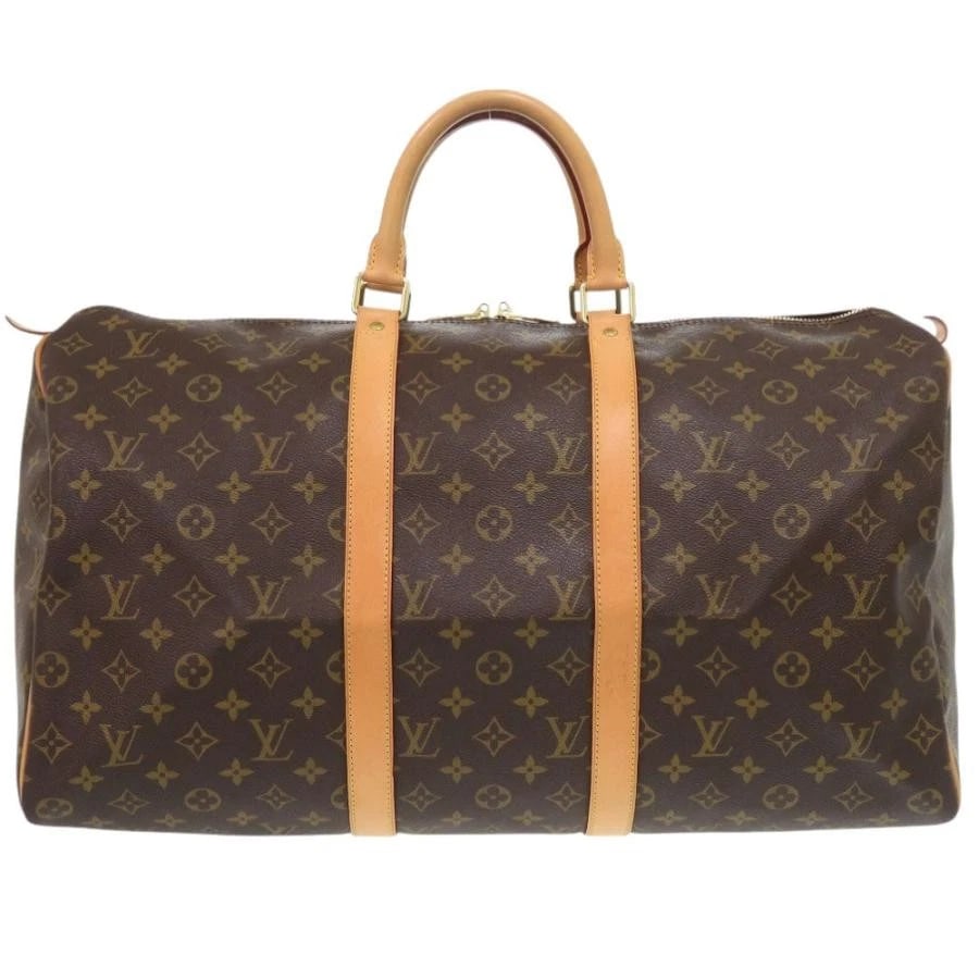 LOUIS VUITTON BAG: KEEPALL 50 BROWN: LOUIS VUITTON Bag: Keepall 50 Brown Brand: LOUIS VUITTON Type/Style: Duffle Material: Exterior Material Canvas Color: Exterior Color Brown Size: (approx. W19.7 ? H10.6 ? D8.7 inch) Accessories: None