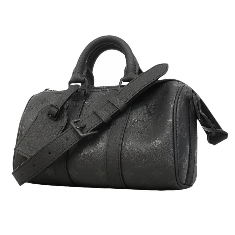 LOUIS VUITTON BAG: KEEPALL BANDOULIERE: LOUIS VUITTON Bag: Keepall Bandouliere Brand: LOUIS VUITTON Type/Style: Satchel/Top Handle Bag Material: Exterior Material Canvas Color: Exterior Color Black Size: (approx. W9.8 ? H5.7 ? D4.1 inch)