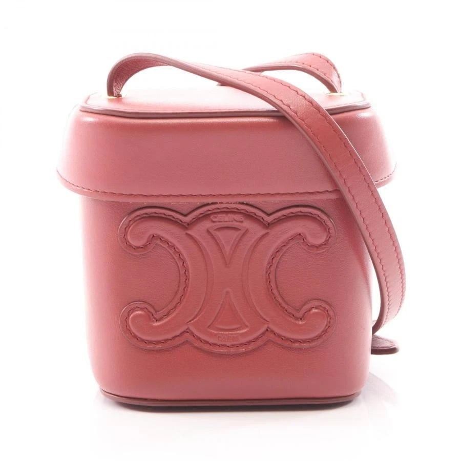 CELINE BAG: CUIR TRIOMPHE SMALL BOX PINK: CELINE Bag: Cuir Triomphe Small Box Pink Brand: CELINE Type/Style: Shoulder Bag Material: Exterior Material Leather Color: Exterior Color Pink Size: (approx. W4.3 ? H4.3 ? D4.3 inch) Accessories:
