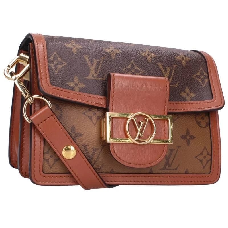 LOUIS VUITTON BAG: DAUPHINE MINI BROWN BEIGE: LOUIS VUITTON Bag: Dauphine MINI Brown Beige Brand: LOUIS VUITTON Type/Style: Shoulder Bag Material: Exterior Material Leather Color: Exterior Color Brown Size: (approx. W7.5 ? H6.1 ? D3.9 inch) A