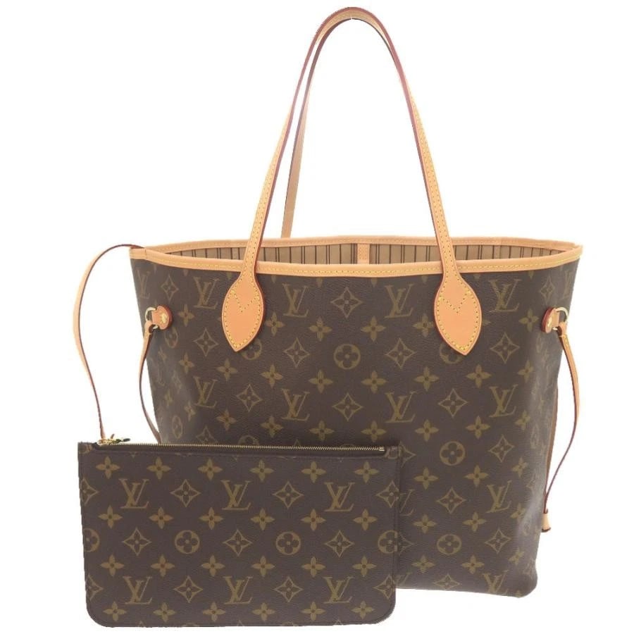 LOUIS VUITTON BAG: NEVERFULL MM BROWN: LOUIS VUITTON Bag: Neverfull MM Brown Brand: LOUIS VUITTON Type/Style: Tote Material: Exterior Material Canvas Color: Exterior Color Brown Size: (approx. W12.2 ? H11.0 ? D5.5 inch) Accessories: No